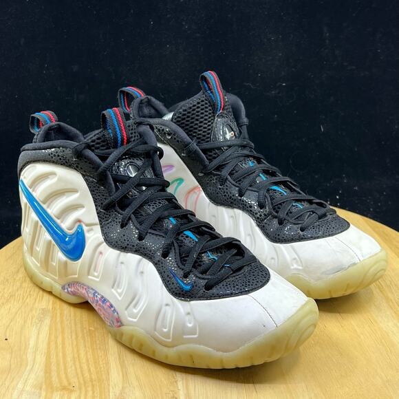 Nike Boys Little Posite Pro 644792-102 White Basketball Sneakers Sz 7y/ 8.5 W - Picture 4 of 12